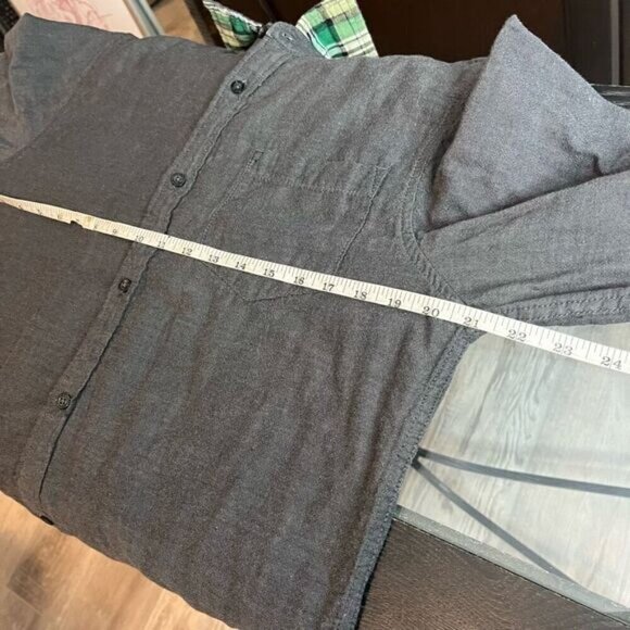 Joe's Jeans Men's Chambray Plaid Long Sleeve Button Up Shirt Gray Size Large - Picture 7 of 12